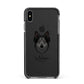 Shollie Personalised Apple iPhone Xs Max Impact Case Black Edge on Black Phone