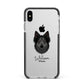 Shollie Personalised Apple iPhone Xs Max Impact Case Black Edge on Silver Phone