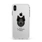 Shollie Personalised Apple iPhone Xs Max Impact Case White Edge on Silver Phone