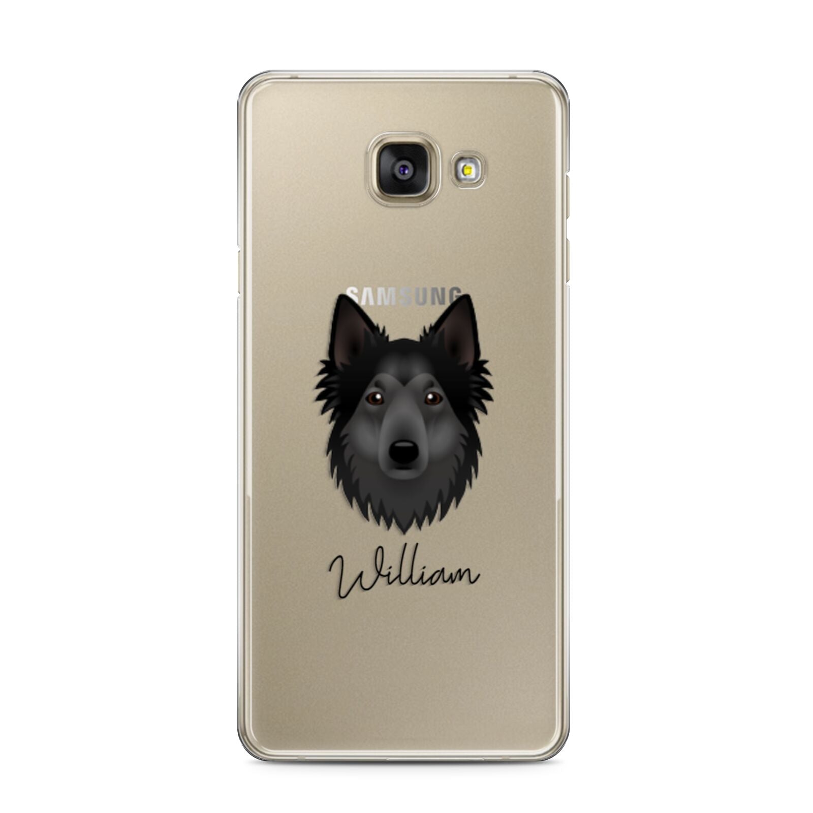 Shollie Personalised Samsung Galaxy A3 2016 Case on gold phone