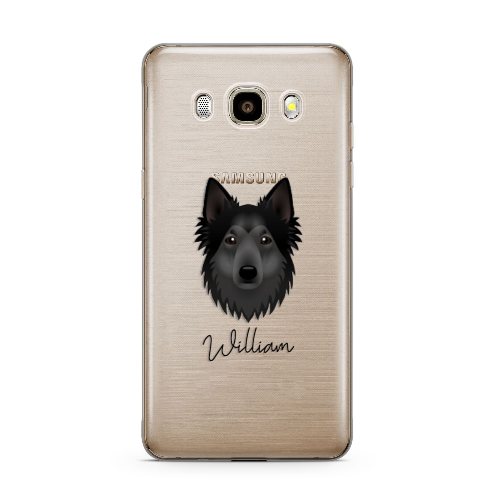 Shollie Personalised Samsung Galaxy J7 2016 Case on gold phone