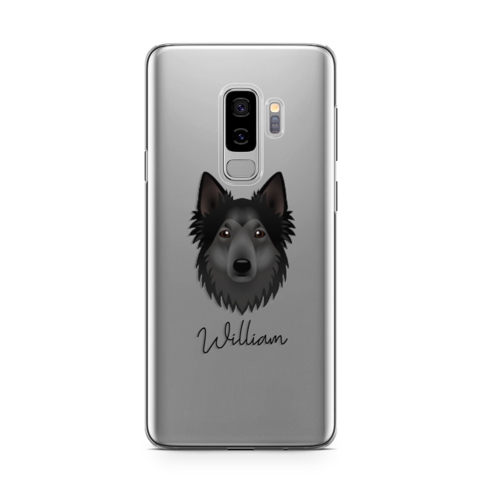 Shollie Personalised Samsung Galaxy S9 Plus Case on Silver phone