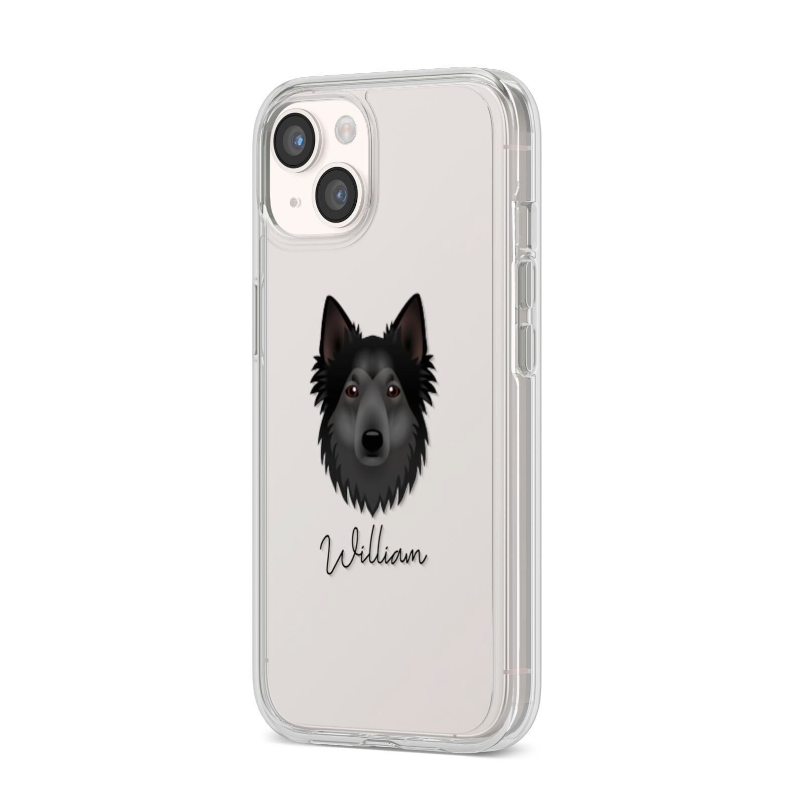 Shollie Personalised iPhone 14 Clear Tough Case Starlight Angled Image