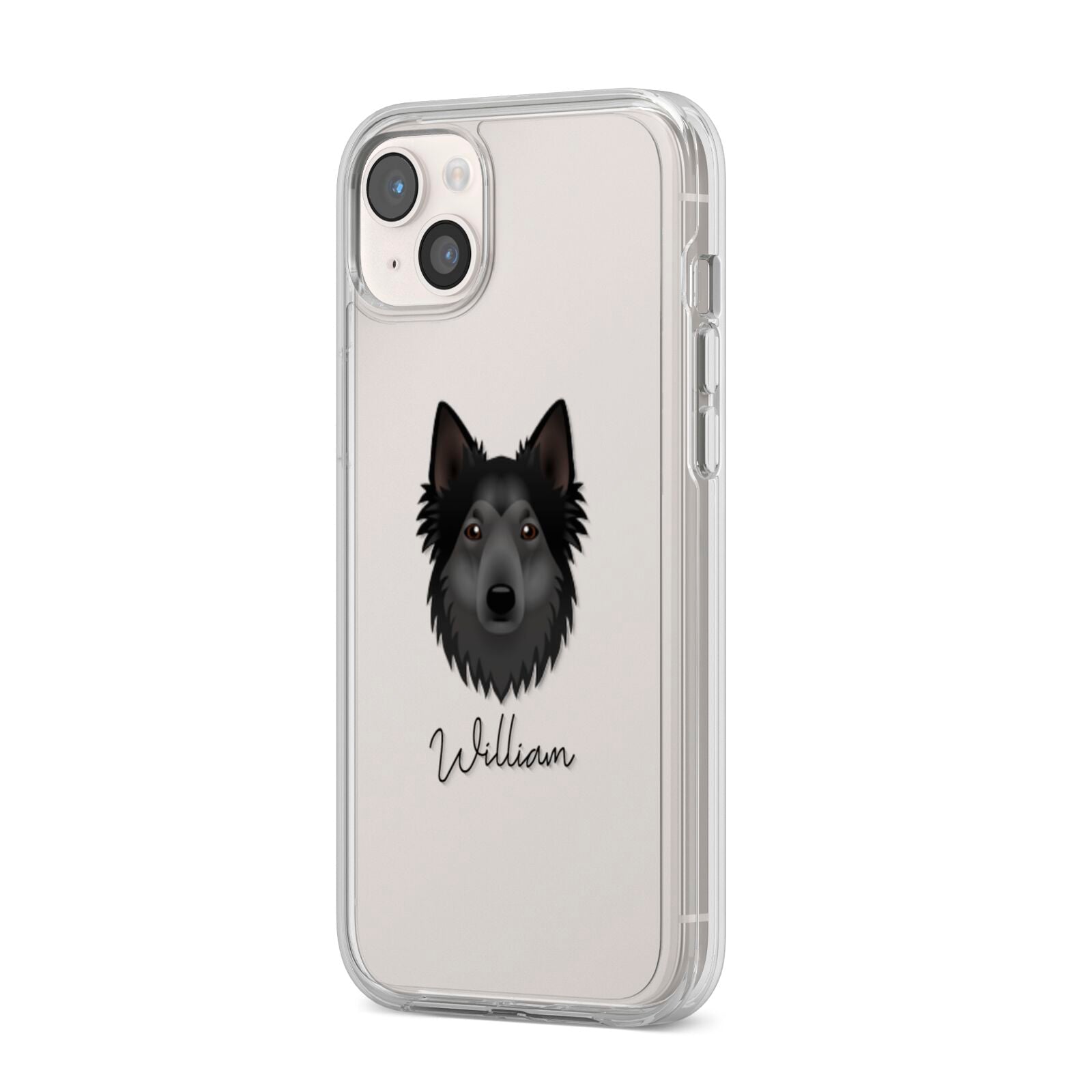Shollie Personalised iPhone 14 Plus Clear Tough Case Starlight Angled Image