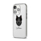 Shollie Personalised iPhone 14 Pro Clear Tough Case Silver Angled Image