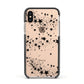 Shooting Stars Apple iPhone Xs Impact Case Black Edge on Gold Phone