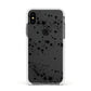 Shooting Stars Apple iPhone Xs Impact Case White Edge on Black Phone