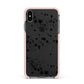 Shooting Stars Apple iPhone Xs Max Impact Case Pink Edge on Black Phone