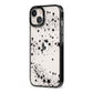 Shooting Stars iPhone 13 Black Impact Case Side Angle on Silver phone