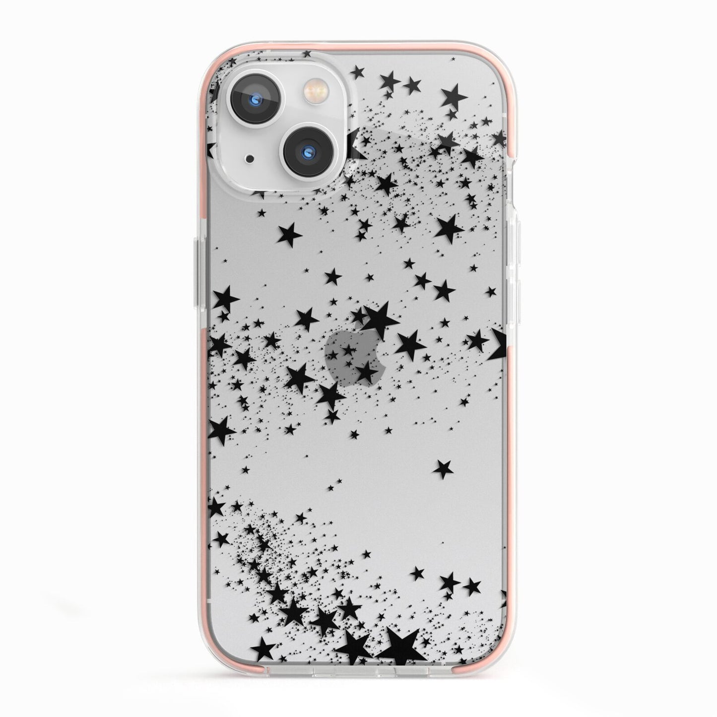 Shooting Stars iPhone 13 TPU Impact Case with Pink Edges