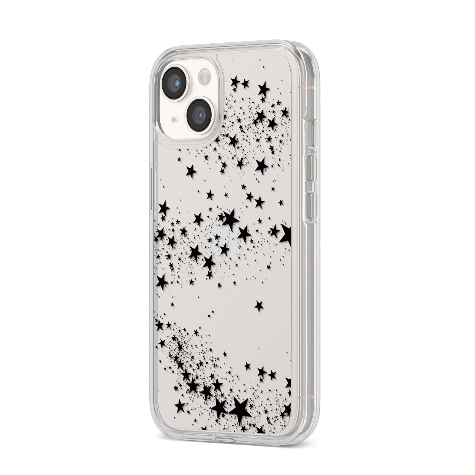 Shooting Stars iPhone 14 Clear Tough Case Starlight Angled Image