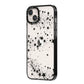 Shooting Stars iPhone 14 Plus Black Impact Case Side Angle on Silver phone