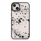 Shooting Stars iPhone 14 Plus Black Impact Case on Silver phone