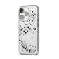 Shooting Stars iPhone 14 Pro Clear Tough Case Silver Angled Image