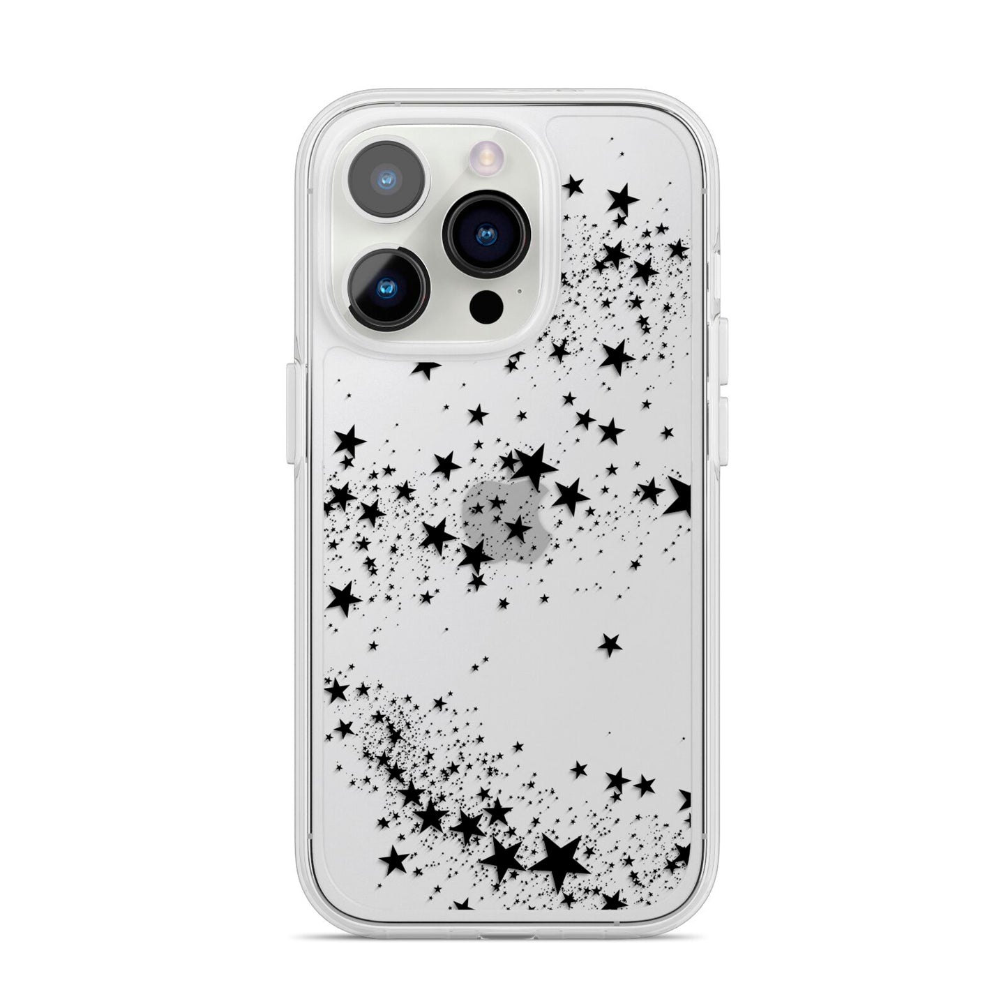 Shooting Stars iPhone 14 Pro Clear Tough Case Silver