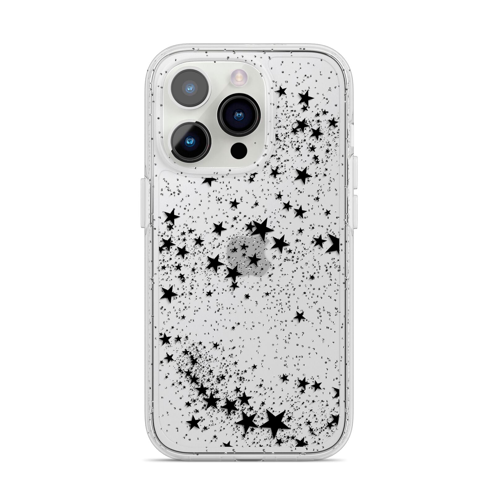 Shooting Stars iPhone 14 Pro Glitter Tough Case Silver
