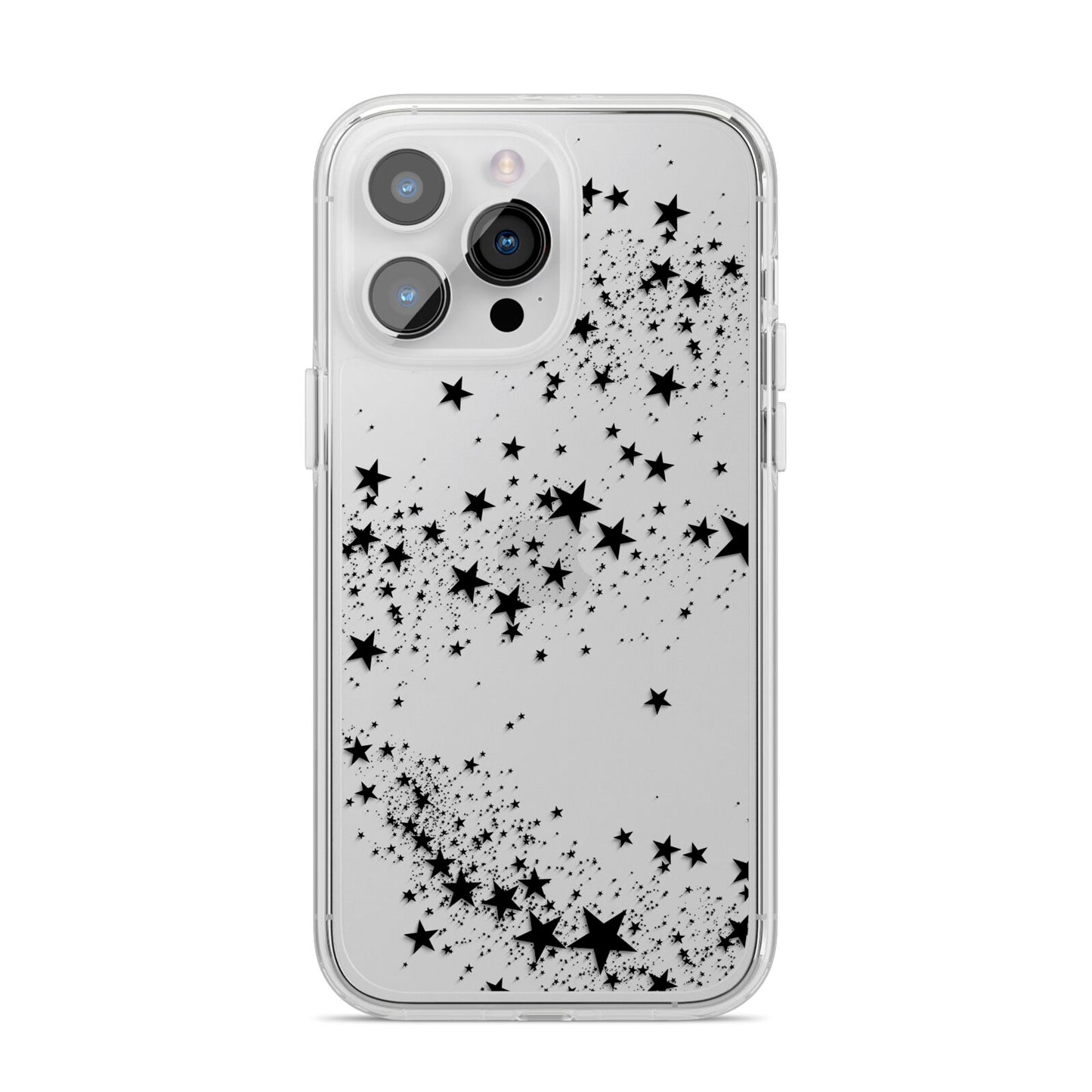Shooting Stars iPhone 14 Pro Max Clear Tough Case Silver