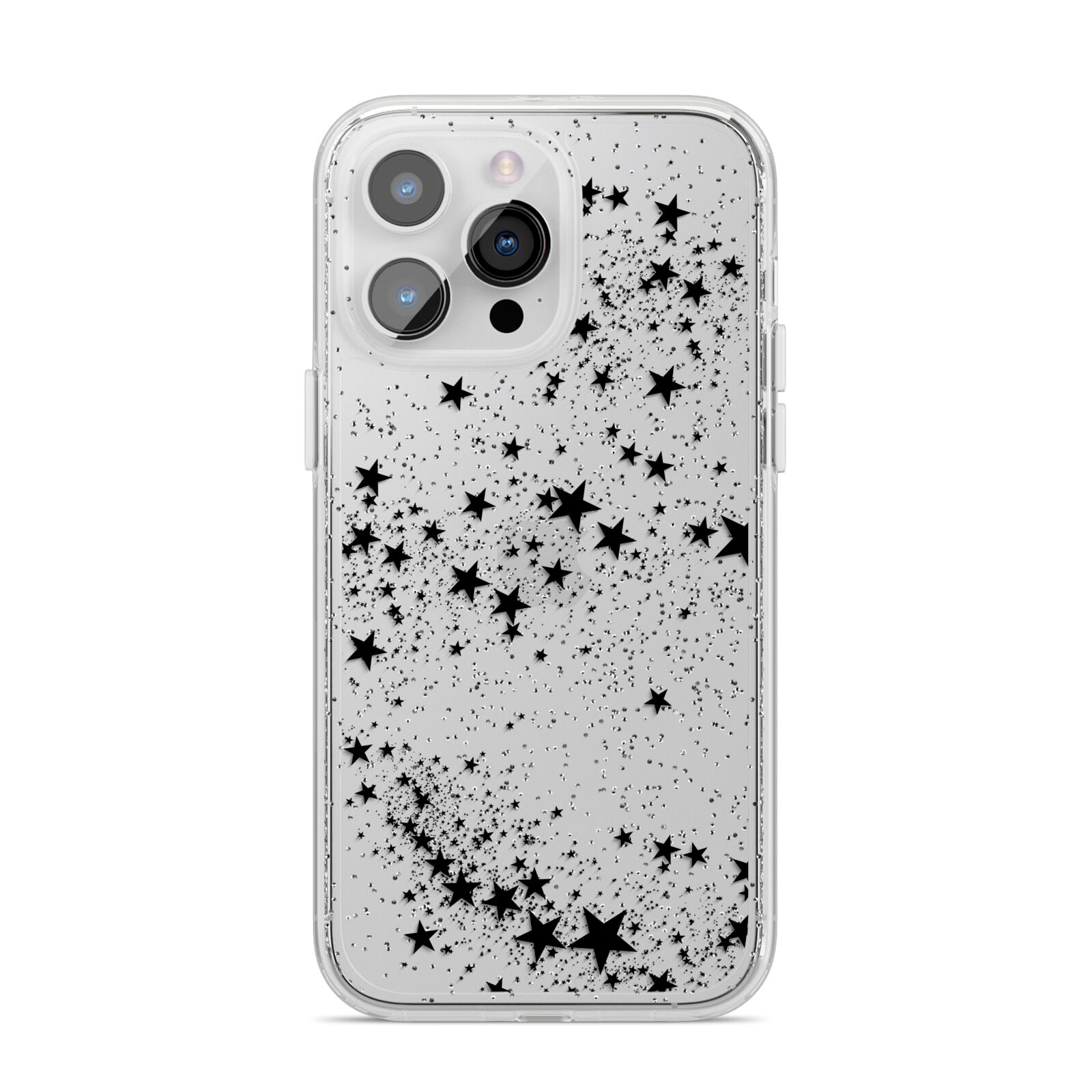 Shooting Stars iPhone 14 Pro Max Glitter Tough Case Silver