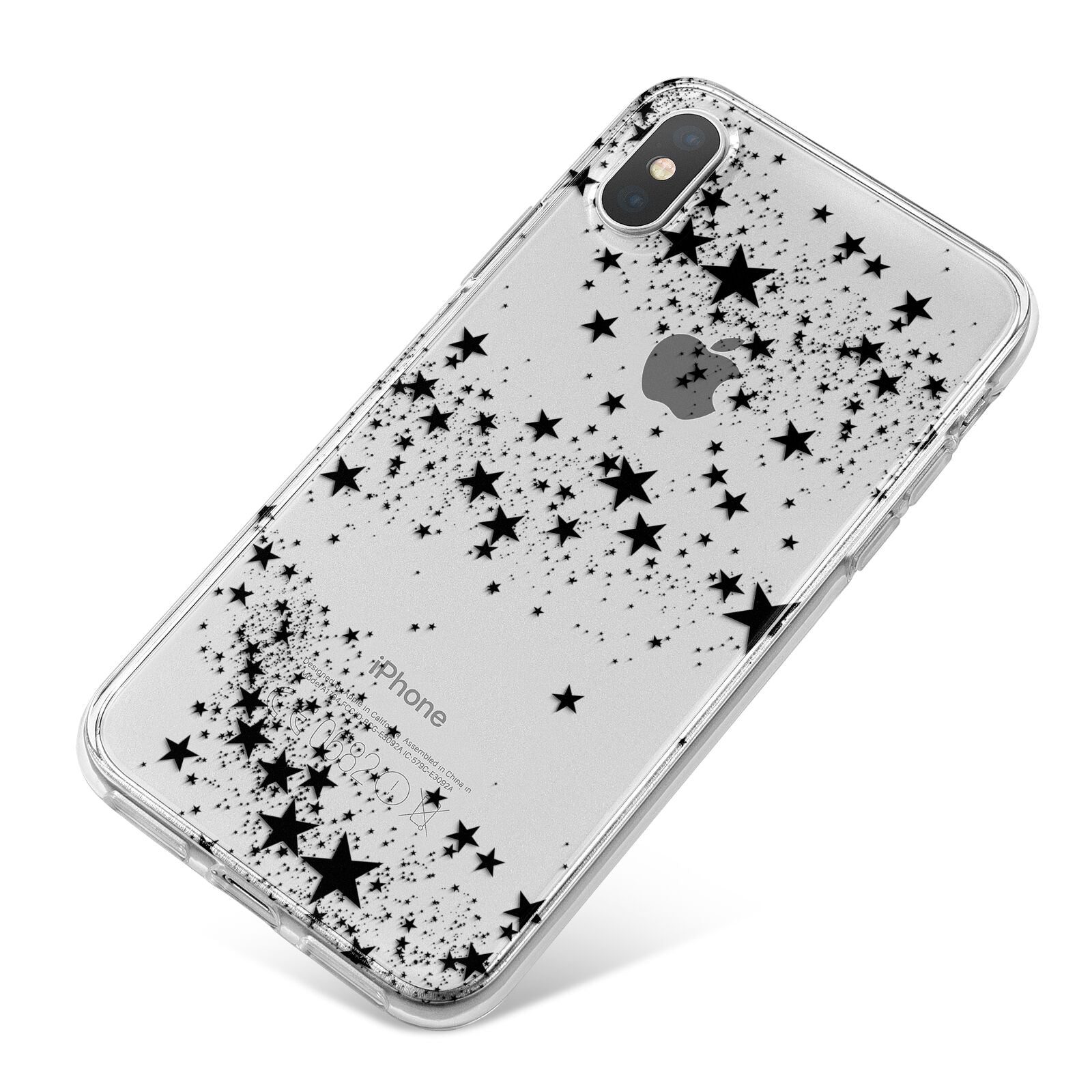 Shooting Stars iPhone X Bumper Case on Silver iPhone