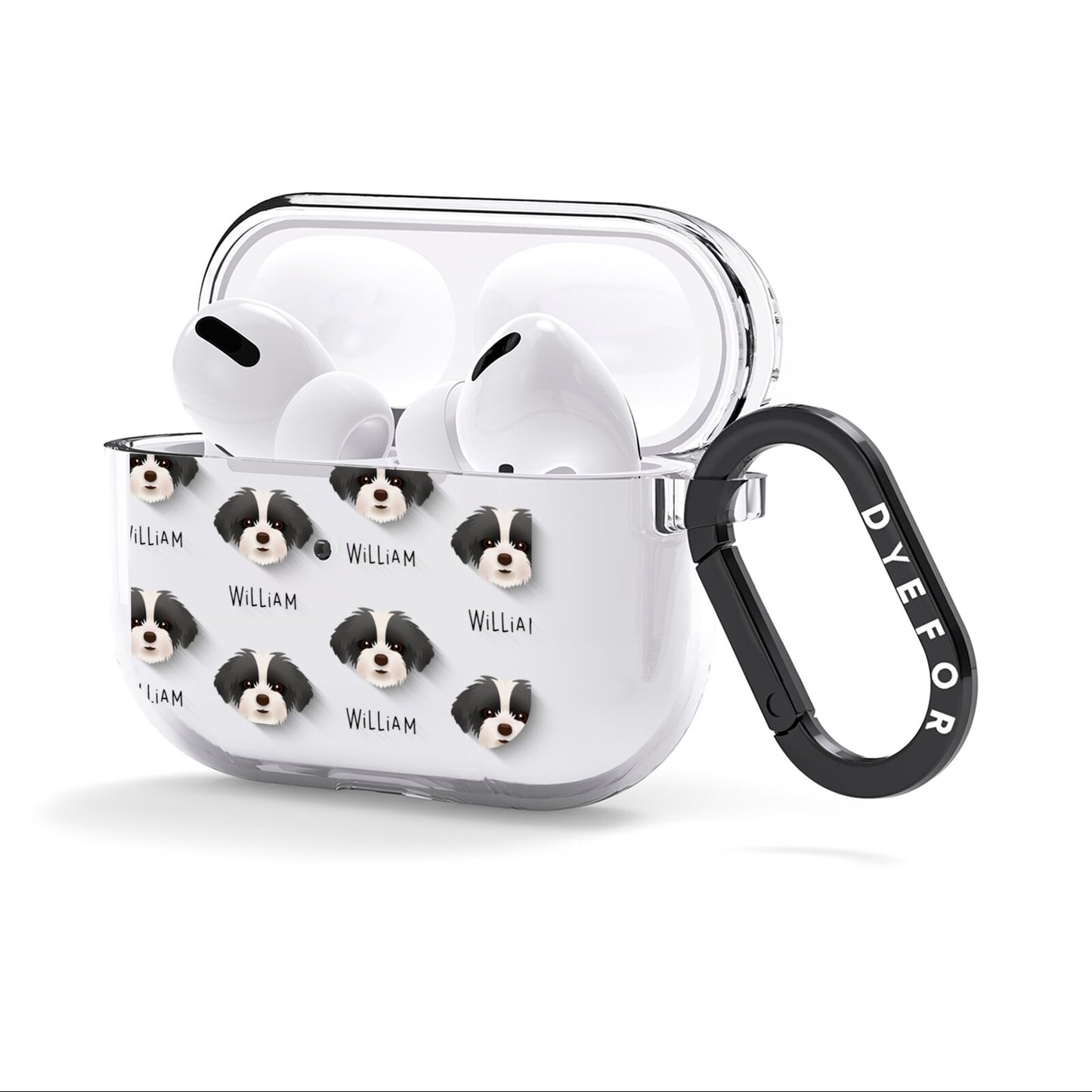 Shorkie Icon with Name AirPods Clear Case 3rd Gen Side Image