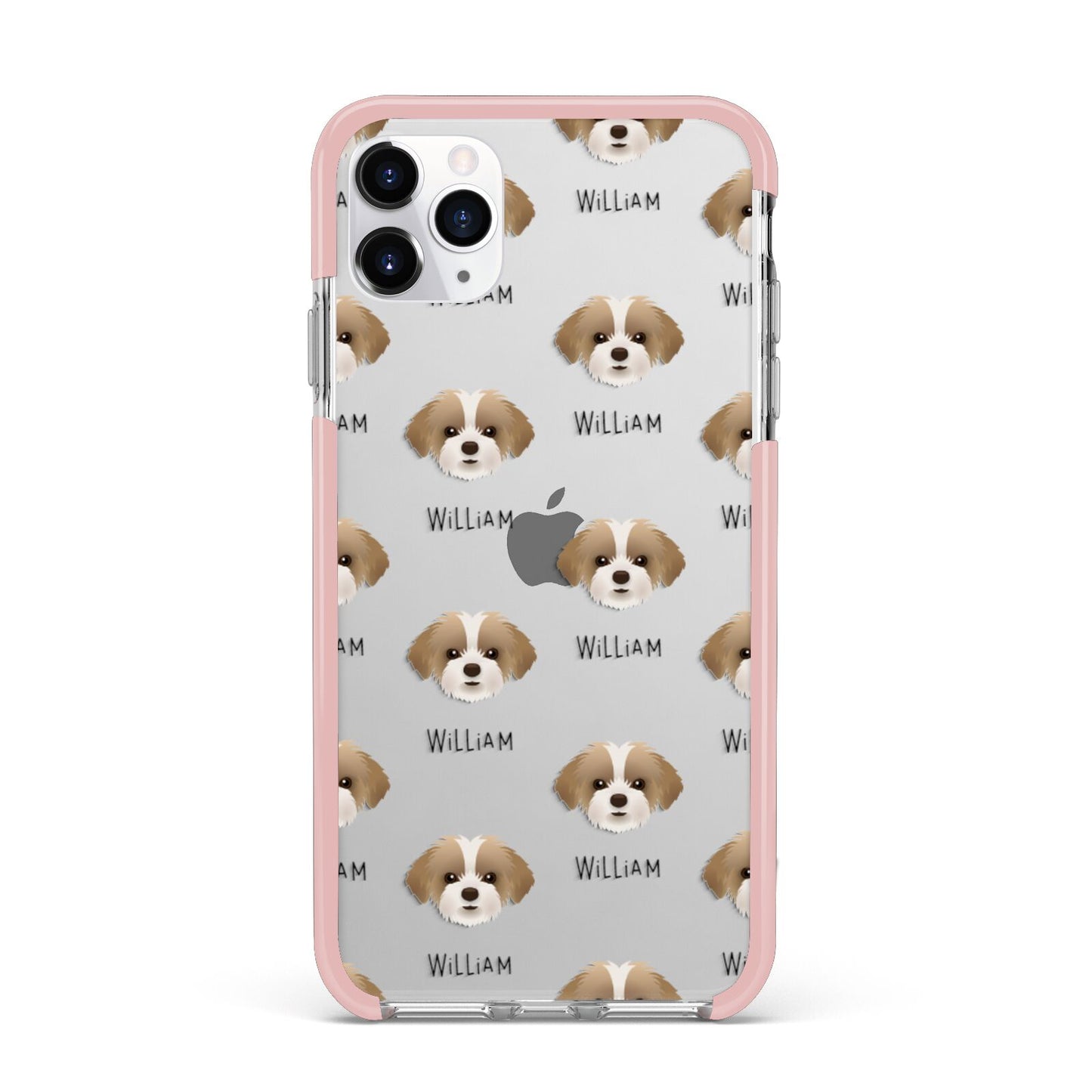 Shorkie Icon with Name iPhone 11 Pro Max Impact Pink Edge Case