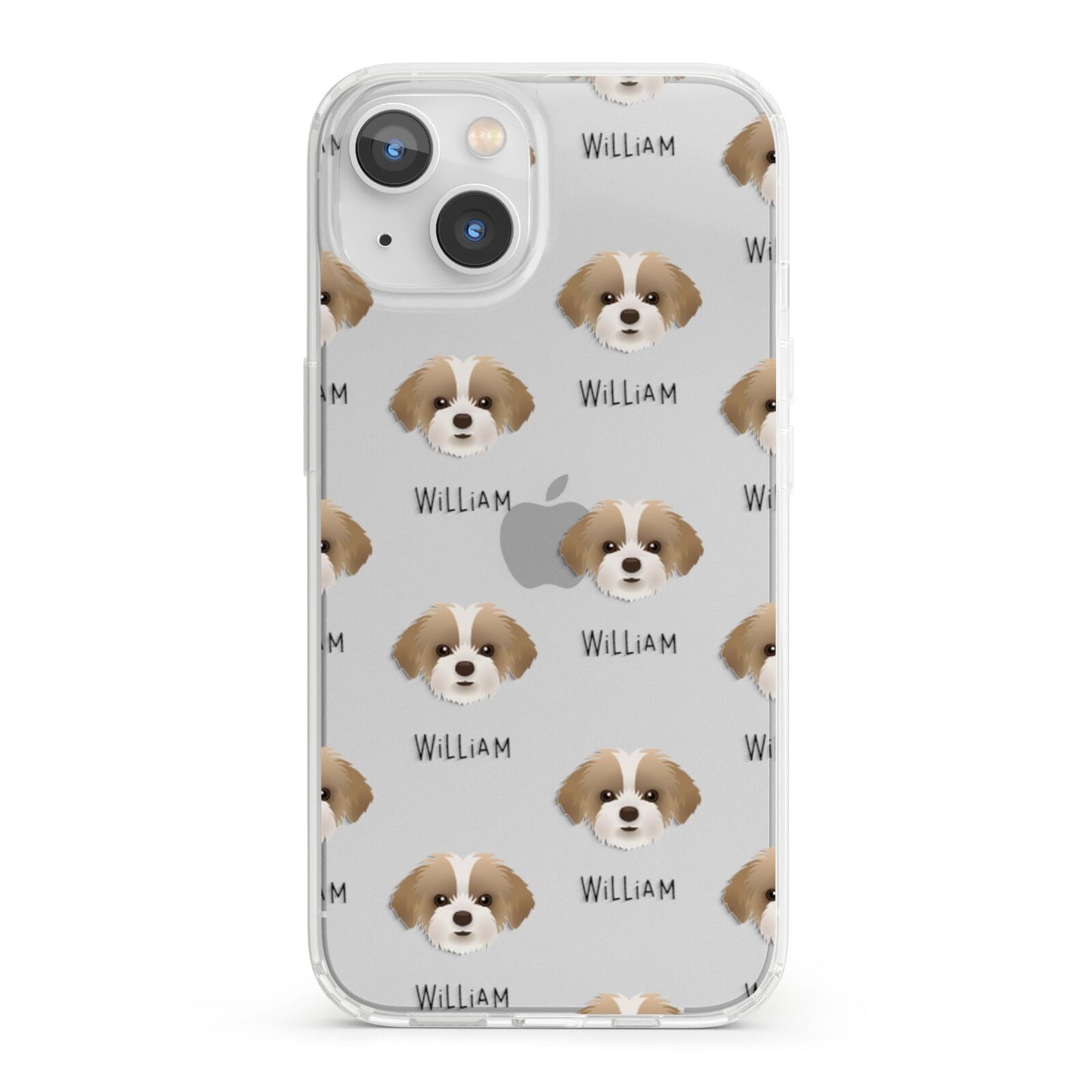 Shorkie Icon with Name iPhone 13 Clear Bumper Case