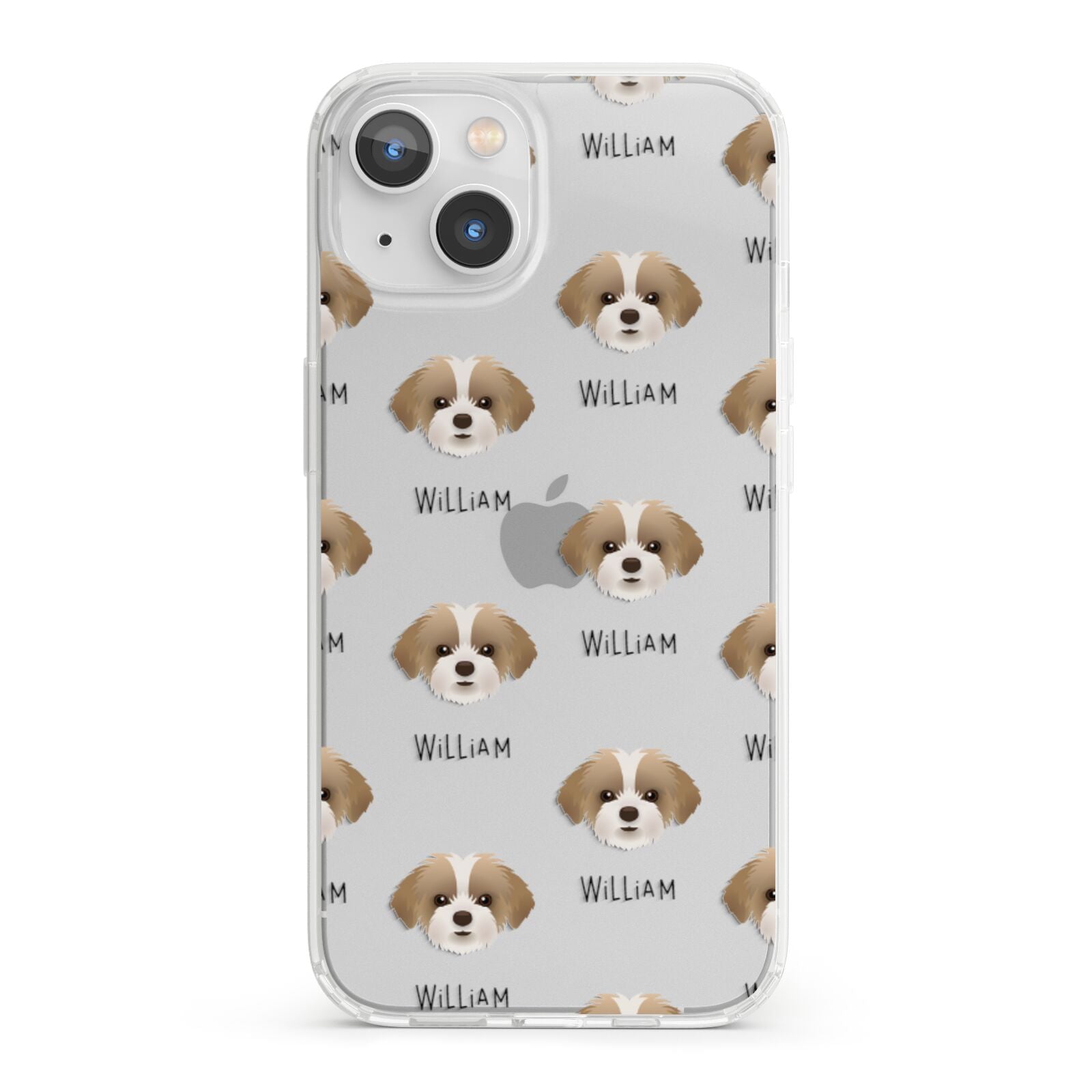 Shorkie Icon with Name iPhone 13 Clear Bumper Case