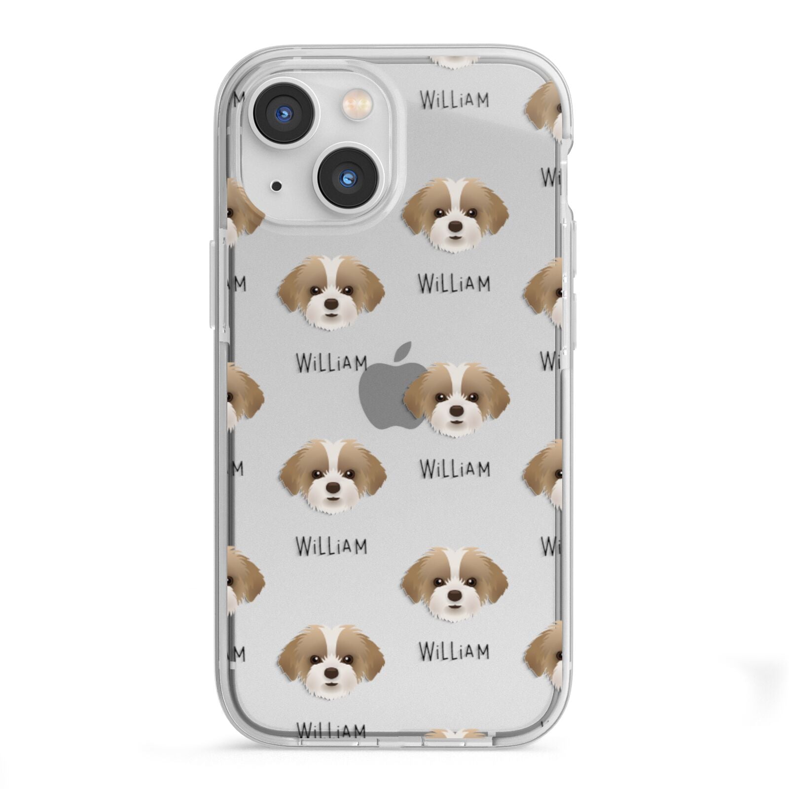 Shorkie Icon with Name iPhone 13 Mini TPU Impact Case with White Edges