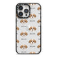 Shorkie Icon with Name iPhone 14 Pro Max Black Impact Case on Silver phone