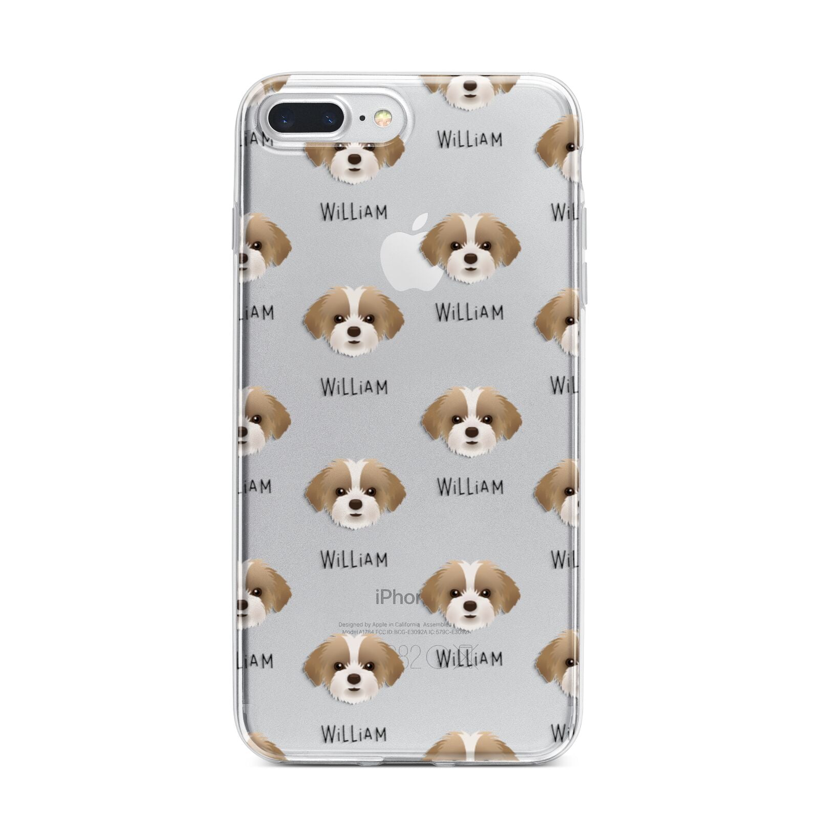 Shorkie Icon with Name iPhone 7 Plus Bumper Case on Silver iPhone