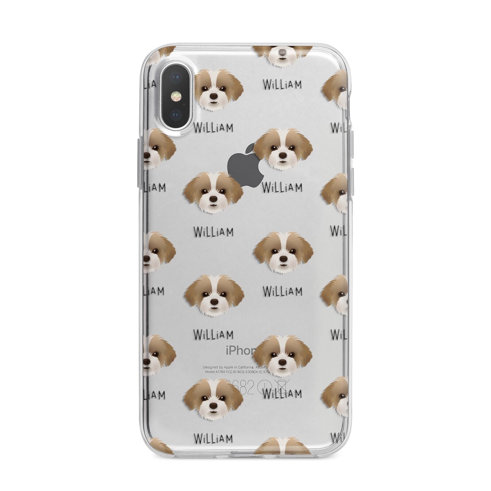 Shorkie Icon with Name iPhone X Bumper Case on Silver iPhone Alternative Image 1