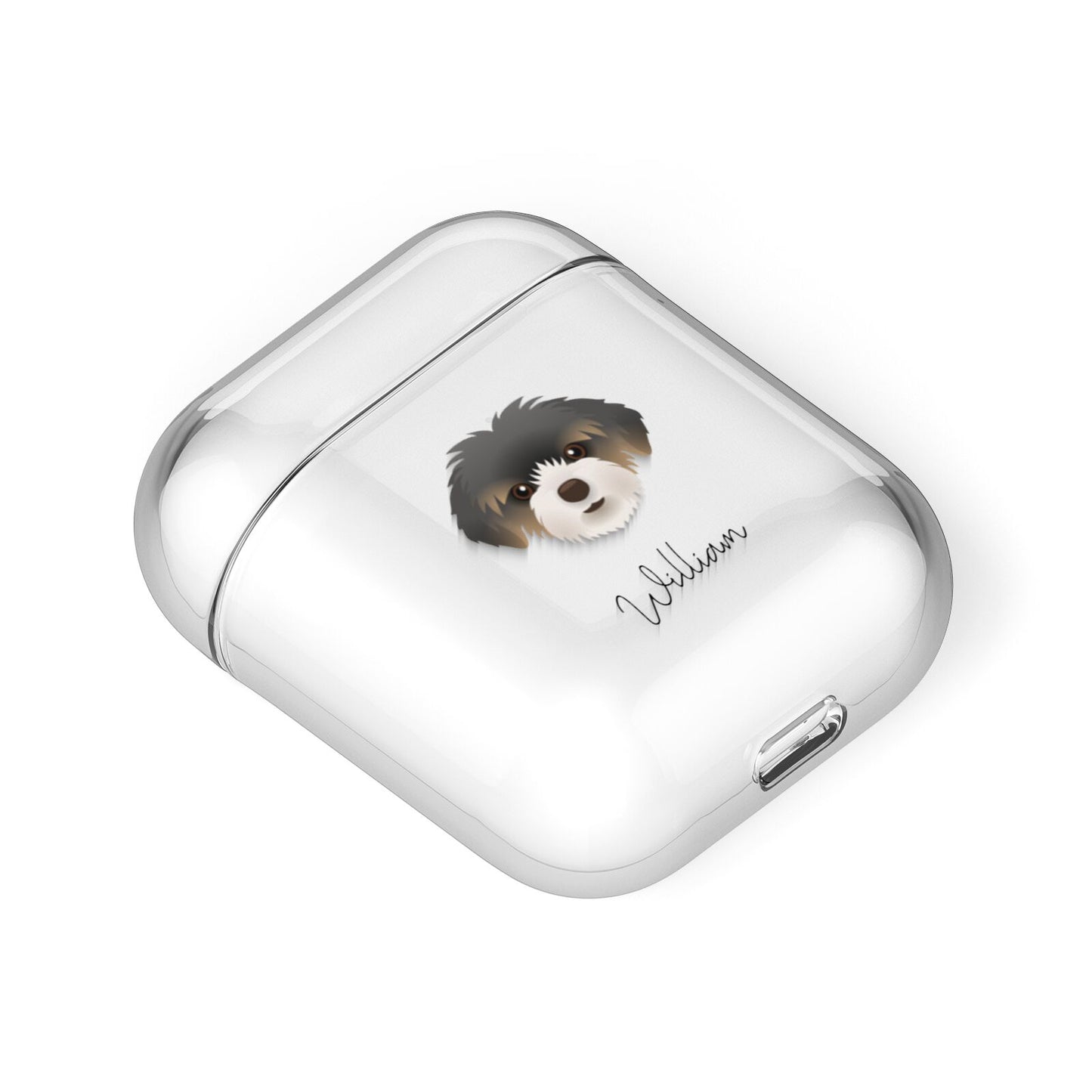 Shorkie Personalised AirPods Case Laid Flat