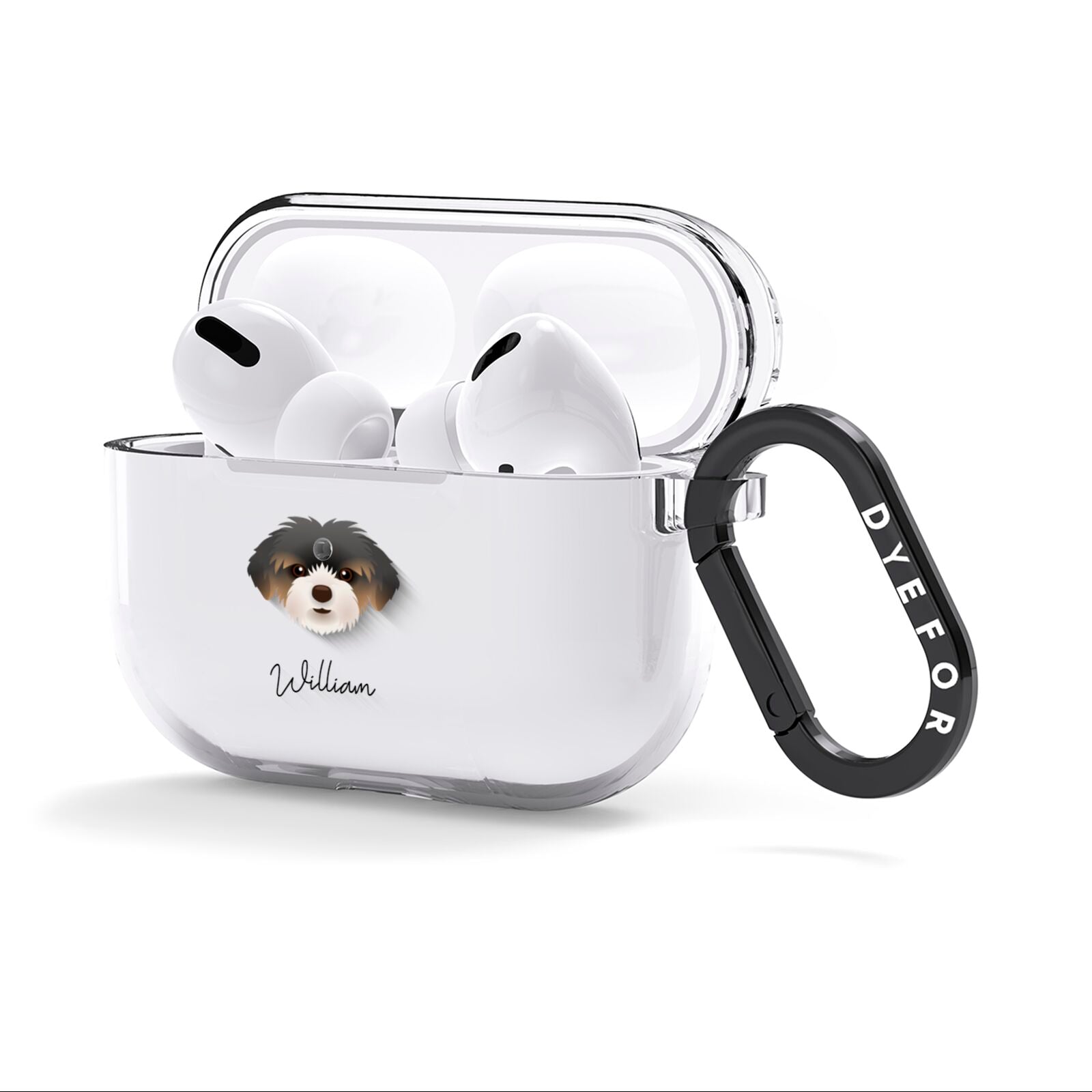 Shorkie Personalised AirPods Clear Case 3rd Gen Side Image