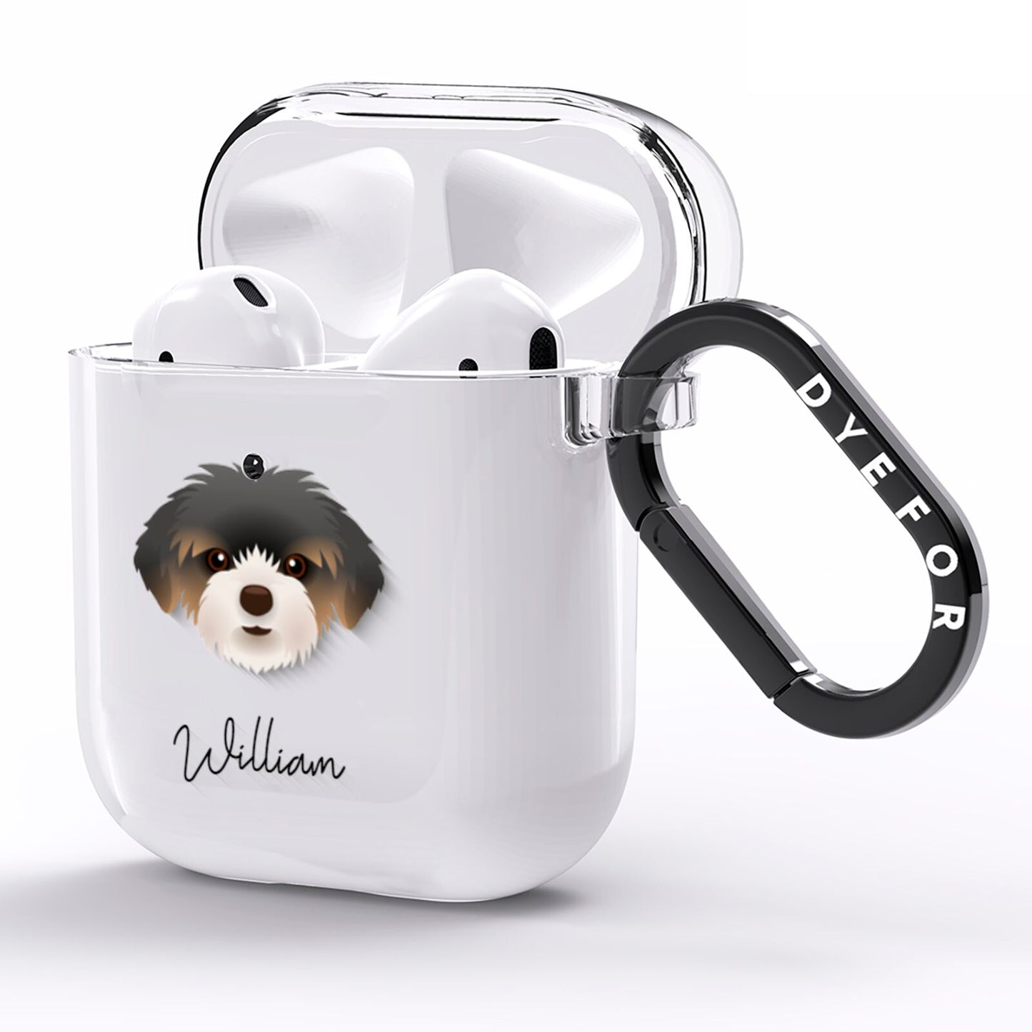 Shorkie Personalised AirPods Clear Case Side Image