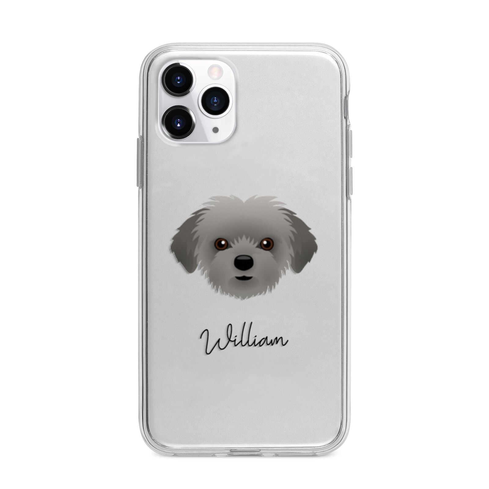 Shorkie Personalised Apple iPhone 11 Pro in Silver with Bumper Case