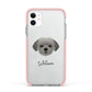 Shorkie Personalised Apple iPhone 11 in White with Pink Impact Case