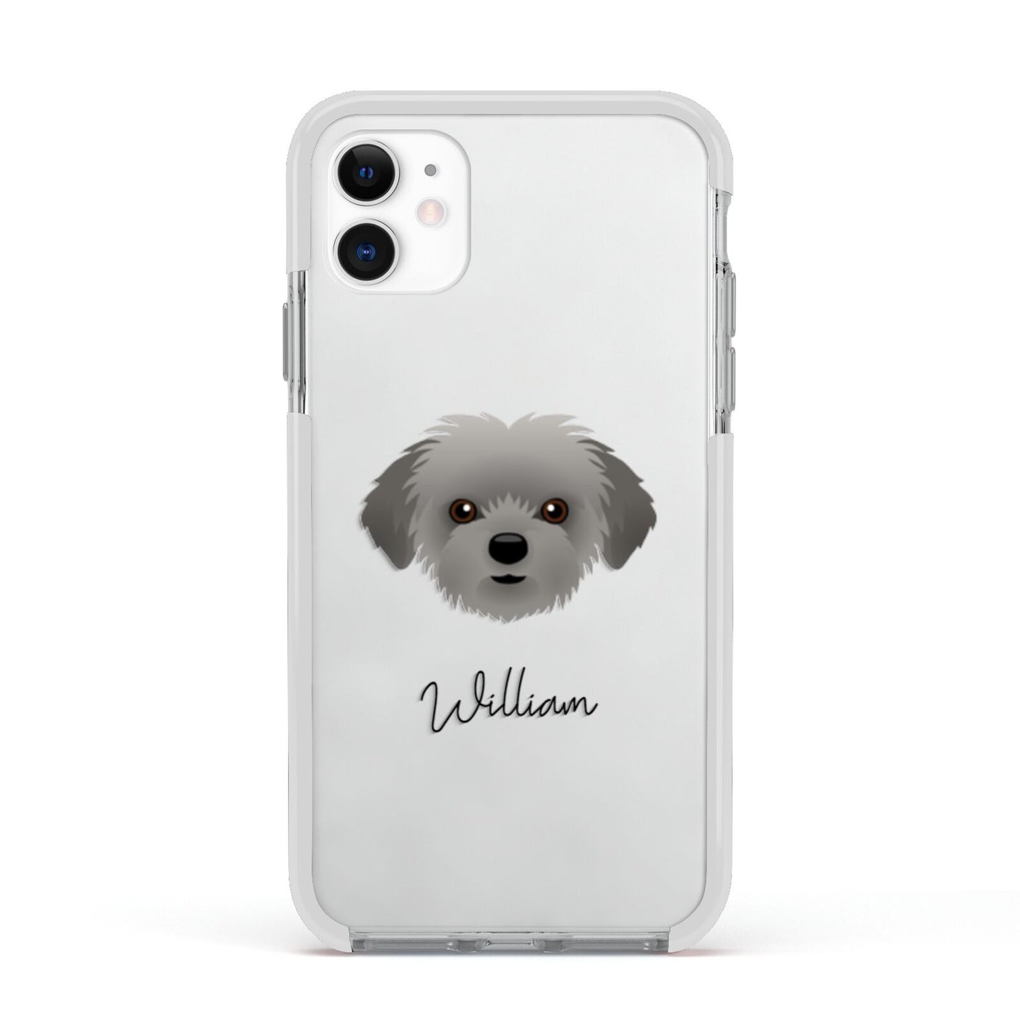 Shorkie Personalised Apple iPhone 11 in White with White Impact Case