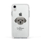 Shorkie Personalised Apple iPhone XR Impact Case White Edge on Silver Phone