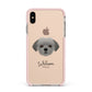 Shorkie Personalised Apple iPhone Xs Max Impact Case Pink Edge on Gold Phone