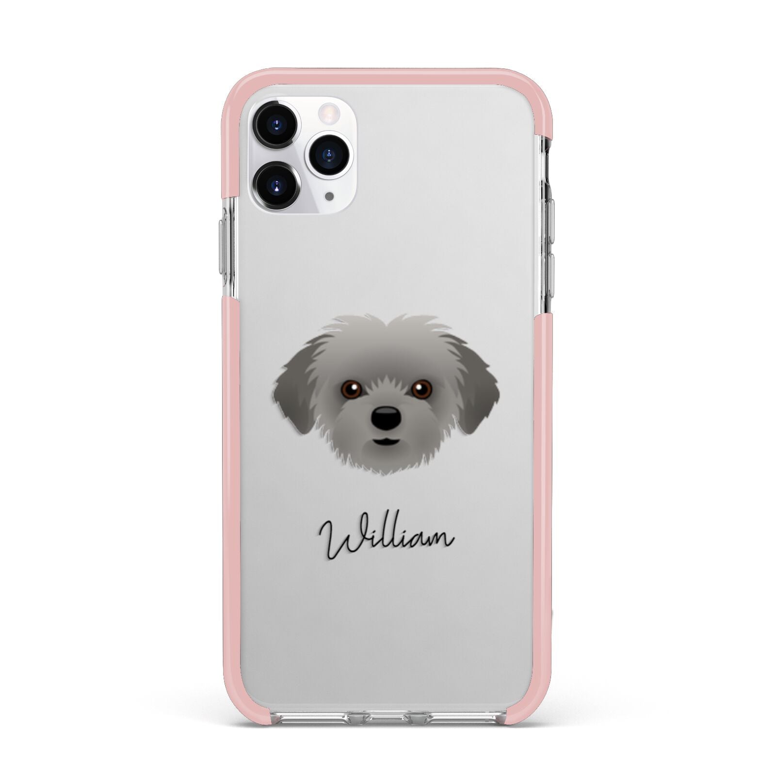 Shorkie Personalised iPhone 11 Pro Max Impact Pink Edge Case