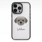 Shorkie Personalised iPhone 13 Pro Black Impact Case on Silver phone