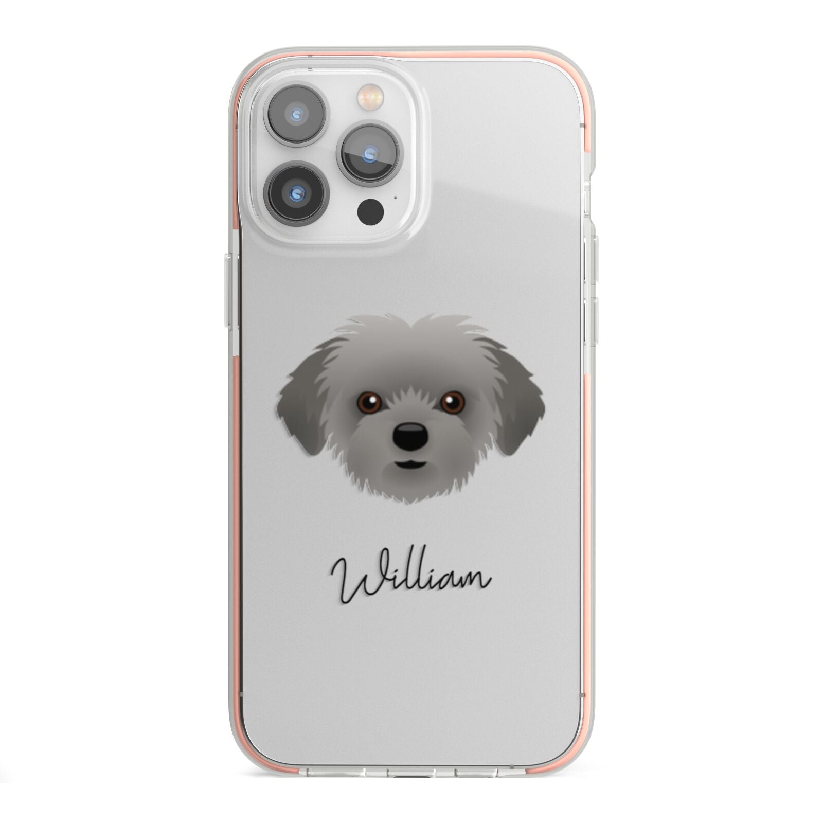 Shorkie Personalised iPhone 13 Pro Max TPU Impact Case with Pink Edges