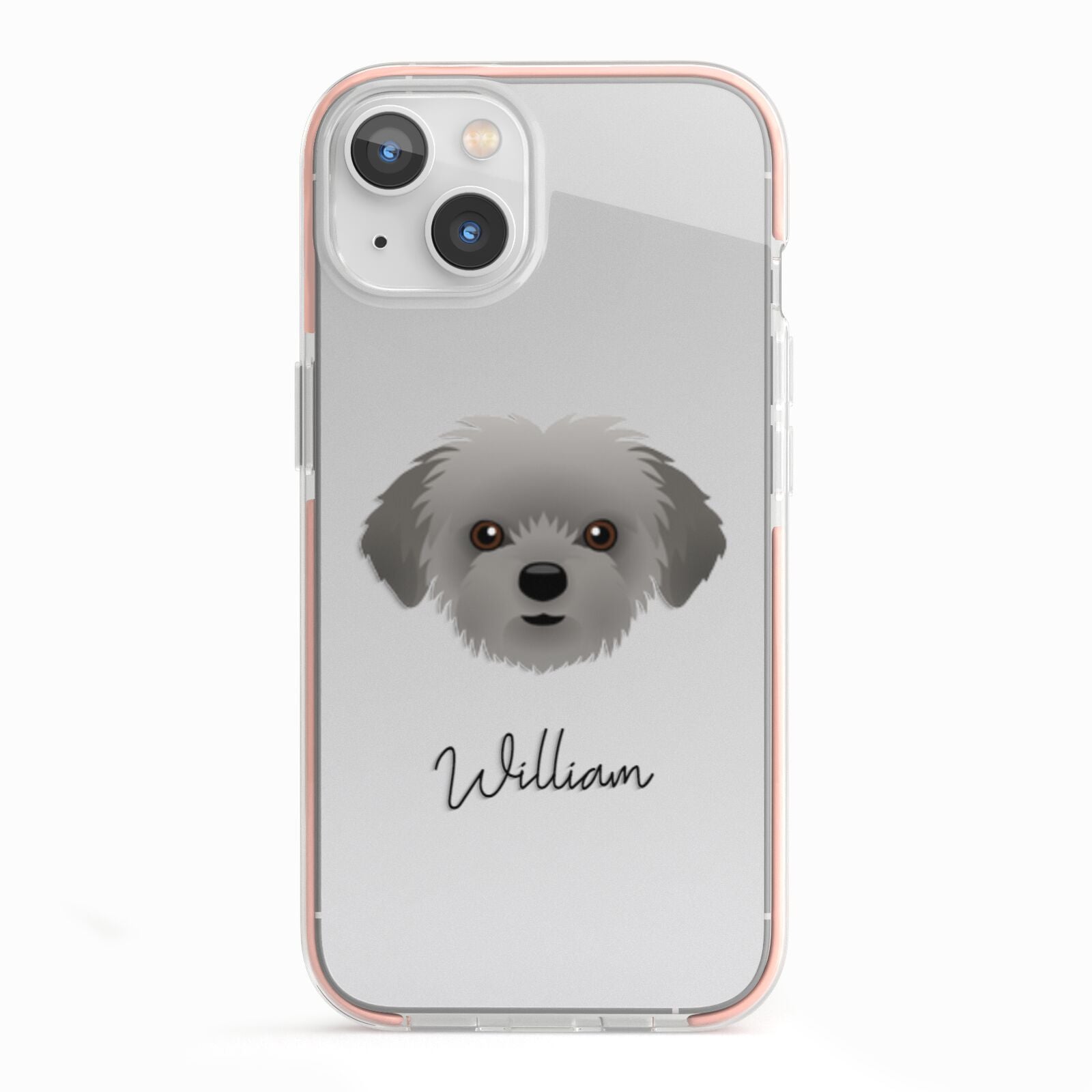 Shorkie Personalised iPhone 13 TPU Impact Case with Pink Edges