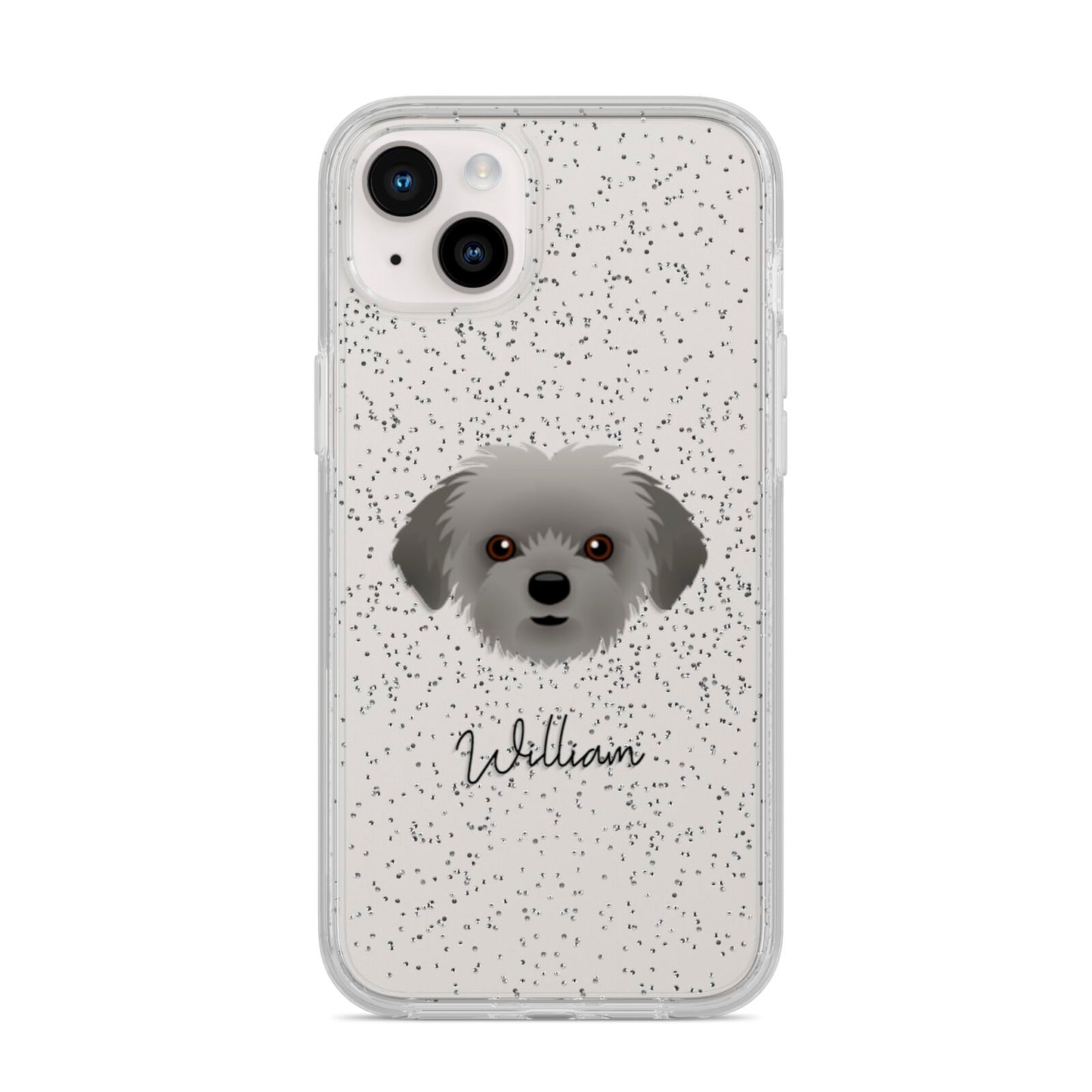 Shorkie Personalised iPhone 14 Plus Glitter Tough Case Starlight