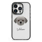 Shorkie Personalised iPhone 14 Pro Black Impact Case on Silver phone
