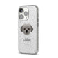Shorkie Personalised iPhone 14 Pro Glitter Tough Case Silver Angled Image