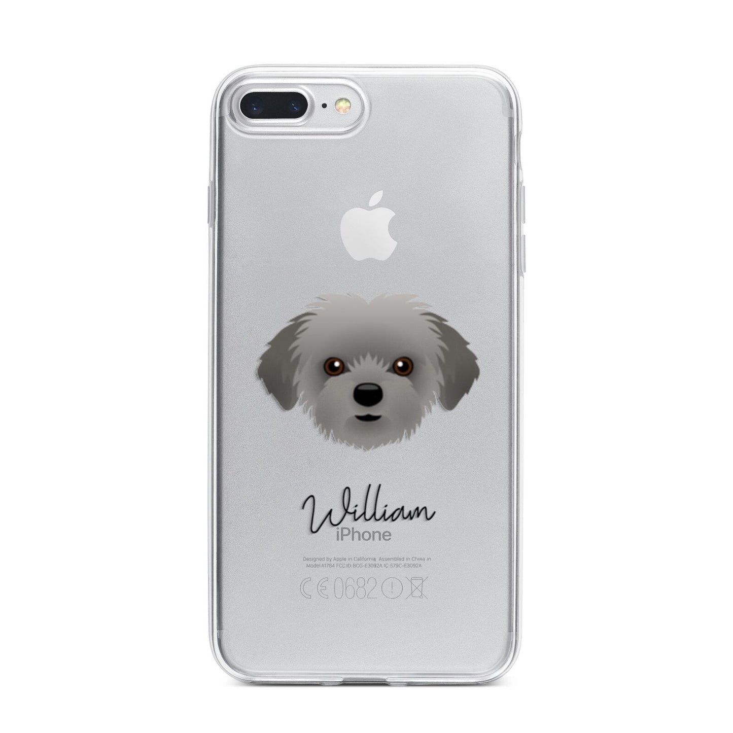 Shorkie Personalised iPhone 7 Plus Bumper Case on Silver iPhone