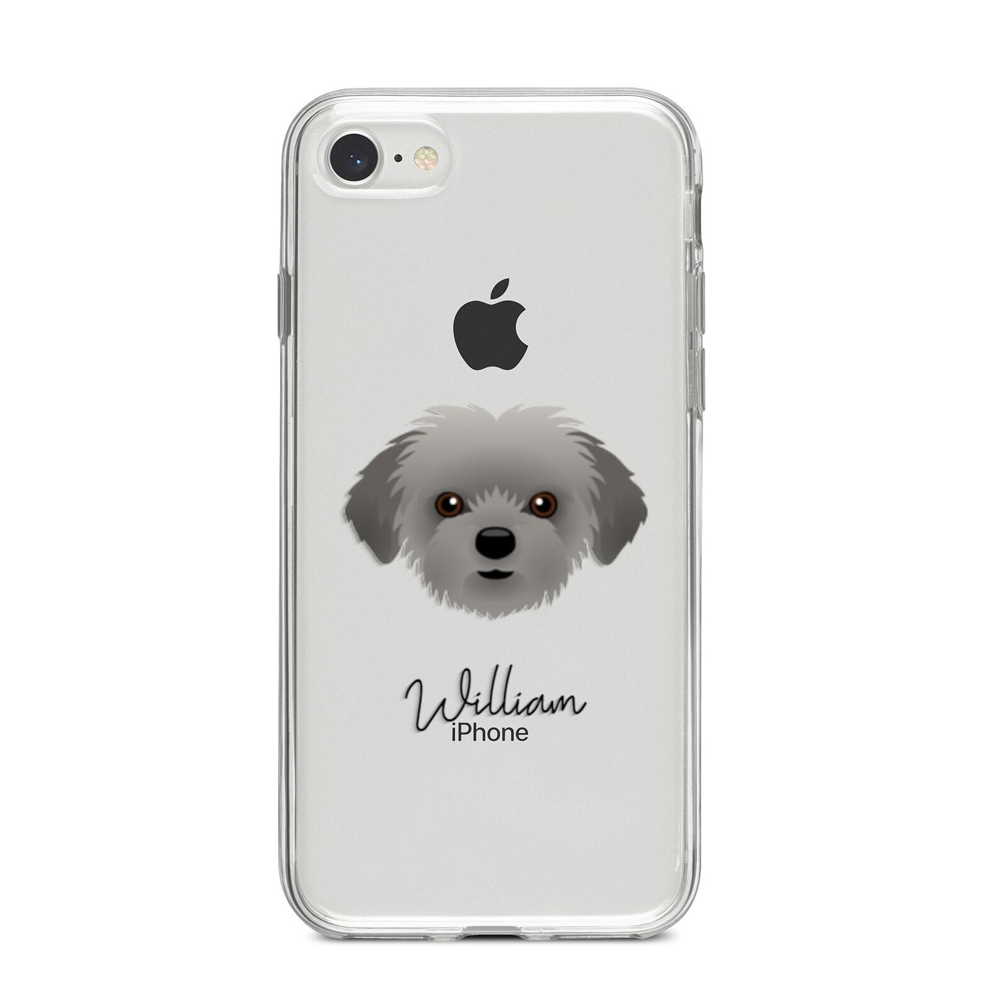 Shorkie Personalised iPhone 8 Bumper Case on Silver iPhone
