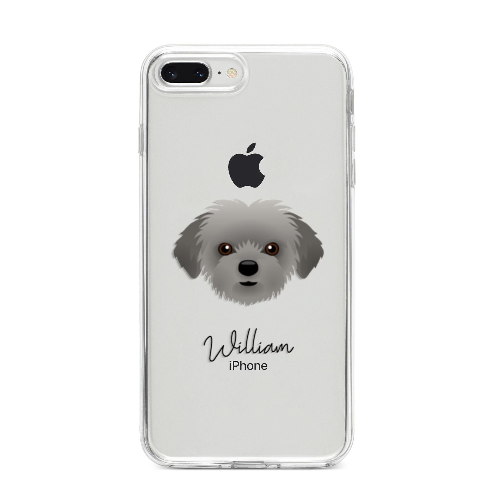 Shorkie Personalised iPhone 8 Plus Bumper Case on Silver iPhone