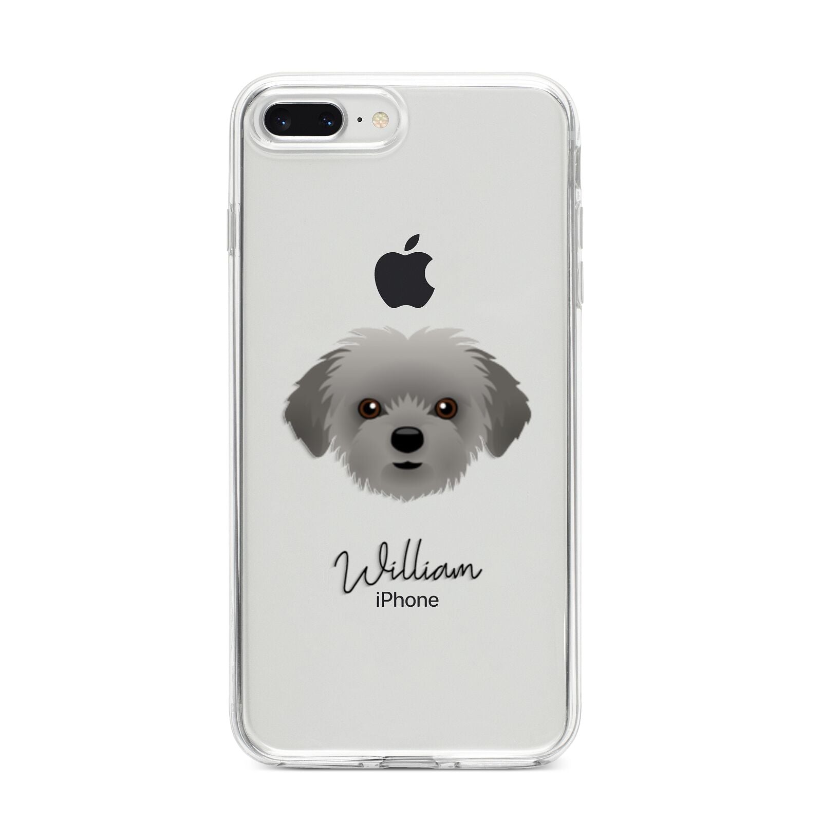 Shorkie Personalised iPhone 8 Plus Bumper Case on Silver iPhone